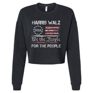 Harris Waltz 2024 For The People Kamala Harris Tim Waltz Cropped Pullover Crew