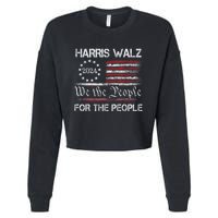 Harris Waltz 2024 For The People Kamala Harris Tim Waltz Cropped Pullover Crew