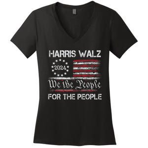 Harris Waltz 2024 For The People Kamala Harris Tim Waltz Women's V-Neck T-Shirt