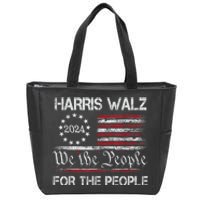 Harris Waltz 2024 For The People Kamala Harris Tim Waltz Zip Tote Bag