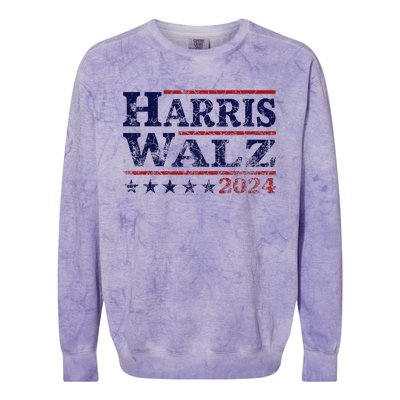 Harris Waltz 2024 Election Kamala Harris Tim Waltz 2024 Colorblast Crewneck Sweatshirt