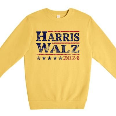 Harris Waltz 2024 Election Kamala Harris Tim Waltz 2024 Premium Crewneck Sweatshirt