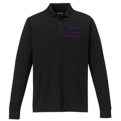 Harris Waltz 2024 Election Kamala Harris Tim Waltz 2024 Performance Long Sleeve Polo