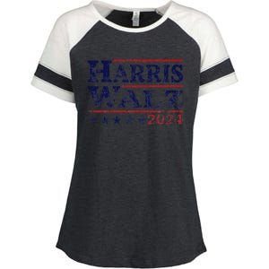 Harris Waltz 2024 Election Kamala Harris Tim Waltz 2024 Enza Ladies Jersey Colorblock Tee