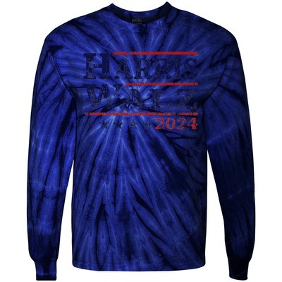 Harris Waltz 2024 Election Kamala Harris Tim Waltz 2024 Tie-Dye Long Sleeve Shirt