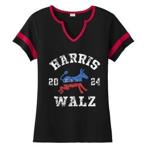 Harris Waltz 2024 Election Kamala Harris Tim Waltz 2024 Ladies Halftime Notch Neck Tee