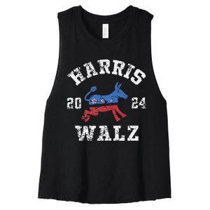 Harris Waltz 2024 Election Kamala Harris Tim Waltz 2024 Women's Racerback Cropped Tank