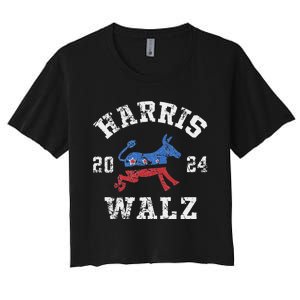 Harris Waltz 2024 Election Kamala Harris Tim Waltz 2024 Women's Crop Top Tee