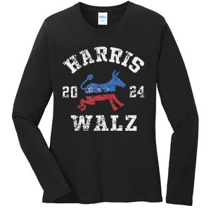 Harris Waltz 2024 Election Kamala Harris Tim Waltz 2024 Ladies Long Sleeve Shirt