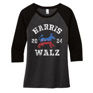 Harris Waltz 2024 Election Kamala Harris Tim Waltz 2024 Women's Tri-Blend 3/4-Sleeve Raglan Shirt