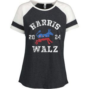 Harris Waltz 2024 Election Kamala Harris Tim Waltz 2024 Enza Ladies Jersey Colorblock Tee