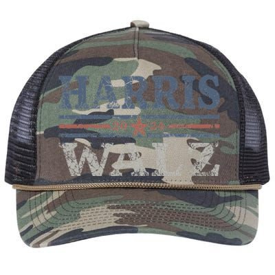 Harris Waltz 2024 Election Kamala Harris Tim Waltz 2024 Retro Rope Trucker Hat Cap