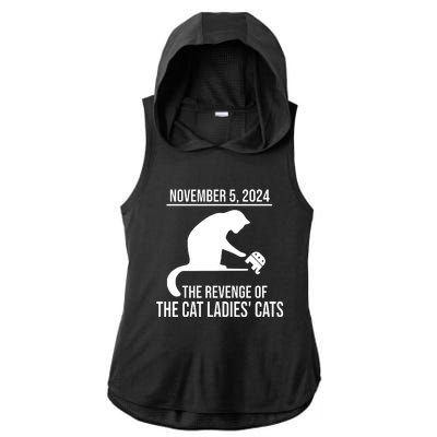 Harris Walz 2024 November 5 2024 The Revenge Of The Cat Ladies Cats Ladies PosiCharge Tri-Blend Wicking Draft Hoodie Tank