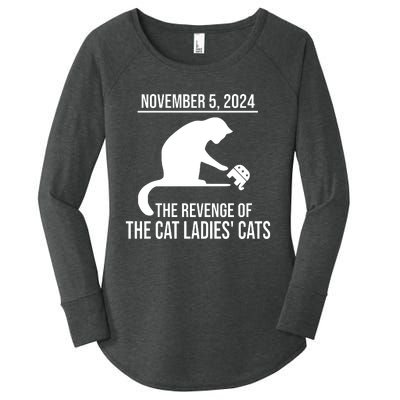 Harris Walz 2024 November 5 2024 The Revenge Of The Cat Ladies Cats Women's Perfect Tri Tunic Long Sleeve Shirt