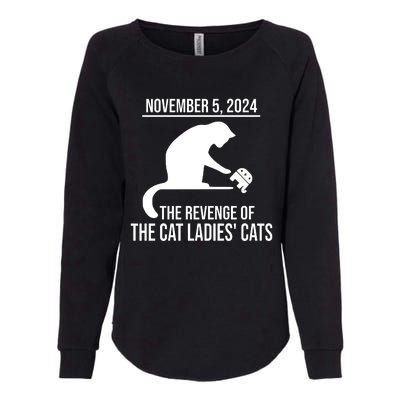 Harris Walz 2024 November 5 2024 The Revenge Of The Cat Ladies Cats Womens California Wash Sweatshirt