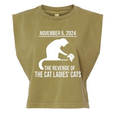 Harris Walz 2024 November 5 2024 The Revenge Of The Cat Ladies Cats Garment-Dyed Women's Muscle Tee