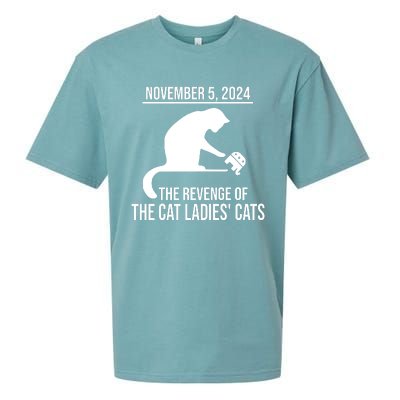 Harris Walz 2024 November 5 2024 The Revenge Of The Cat Ladies Cats Sueded Cloud Jersey T-Shirt