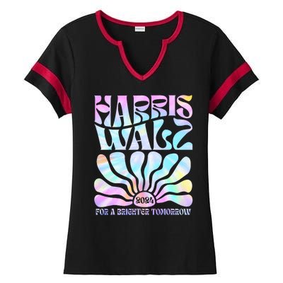 Harris Waltz 2024 For A Brighter Tomorrow Boho Aesthetic Ladies Halftime Notch Neck Tee