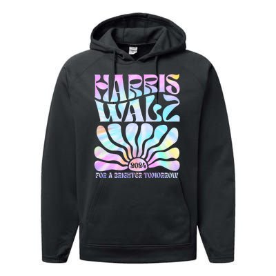 Harris Waltz 2024 For A Brighter Tomorrow Boho Aesthetic Performance Fleece Hoodie