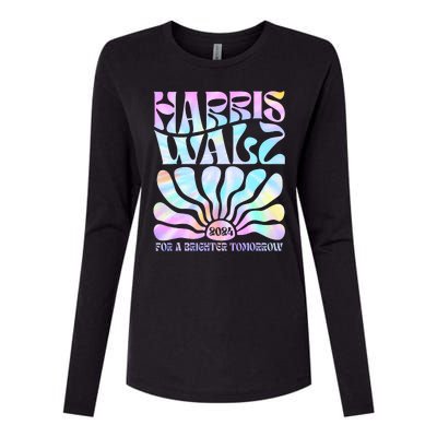 Harris Waltz 2024 For A Brighter Tomorrow Boho Aesthetic Womens Cotton Relaxed Long Sleeve T-Shirt