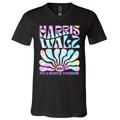 Harris Waltz 2024 For A Brighter Tomorrow Boho Aesthetic V-Neck T-Shirt