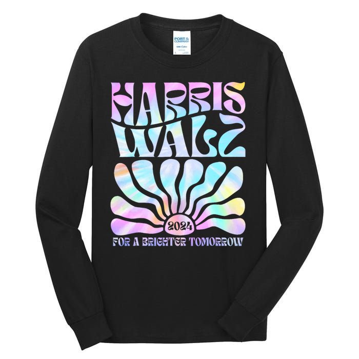 Harris Waltz 2024 For A Brighter Tomorrow Boho Aesthetic Tall Long Sleeve T-Shirt