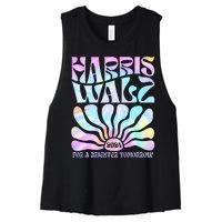 Harris Waltz 2024 For A Brighter Tomorrow Boho Aesthetic Women's Racerback Cropped Tank