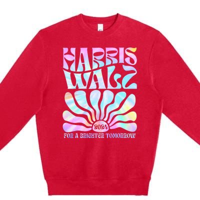 Harris Waltz 2024 For A Brighter Tomorrow Boho Aesthetic Premium Crewneck Sweatshirt