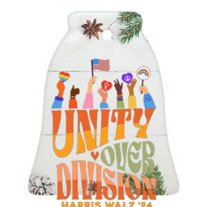 Harris Waltz 2024 Unity Over Division Ceramic Bell Ornament