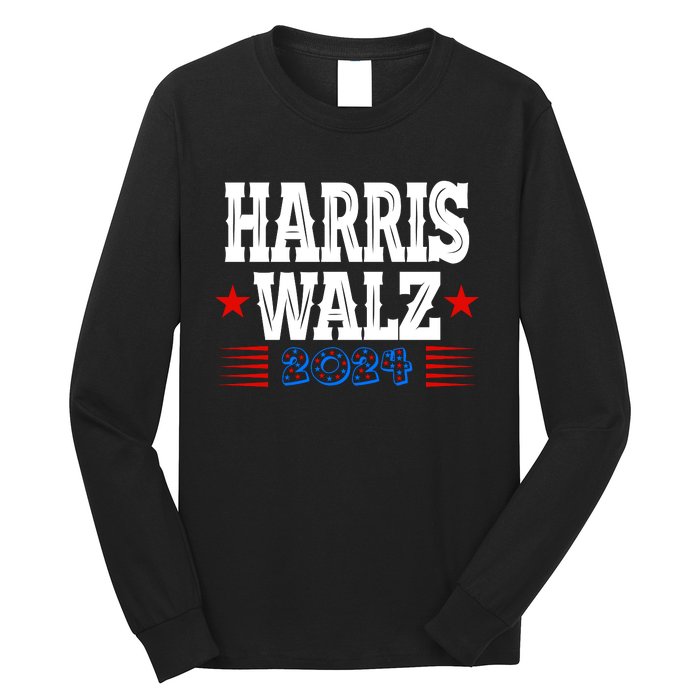 Harris Walz 2024  Kamala Harris Tim Walz President  Democratic Electio Long Sleeve Shirt