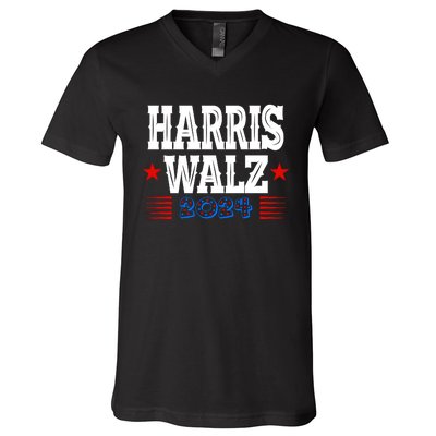 Harris Walz 2024  Kamala Harris Tim Walz President  Democratic Electio V-Neck T-Shirt