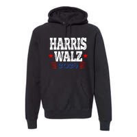 Harris Walz 2024  Kamala Harris Tim Walz President  Democratic Electio Premium Hoodie