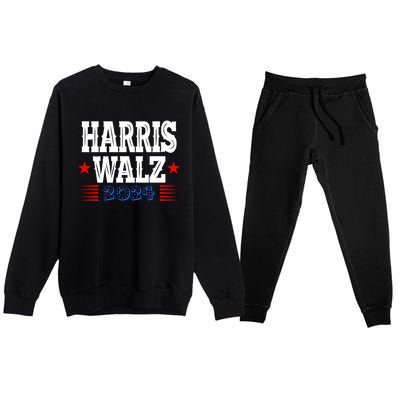 Harris Walz 2024  Kamala Harris Tim Walz President  Democratic Electio Premium Crewneck Sweatsuit Set