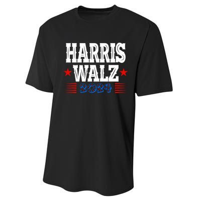 Harris Walz 2024  Kamala Harris Tim Walz President  Democratic Electio Performance Sprint T-Shirt