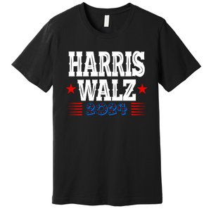 Harris Walz 2024  Kamala Harris Tim Walz President  Democratic Electio Premium T-Shirt