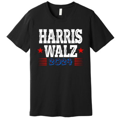 Harris Walz 2024  Kamala Harris Tim Walz President  Democratic Electio Premium T-Shirt