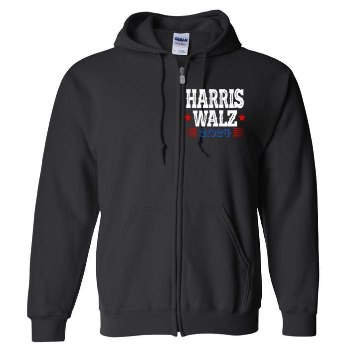 Harris Walz 2024  Kamala Harris Tim Walz President  Democratic Electio Full Zip Hoodie