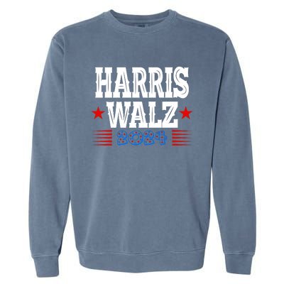 Harris Walz 2024  Kamala Harris Tim Walz President  Democratic Electio Garment-Dyed Sweatshirt