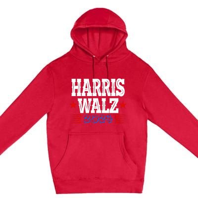 Harris Walz 2024  Kamala Harris Tim Walz President  Democratic Electio Premium Pullover Hoodie