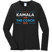 Harris Walz 2024 Comma La And The Coach Ladies Long Sleeve Shirt