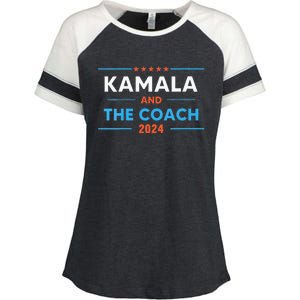 Harris Walz 2024 Comma La And The Coach Enza Ladies Jersey Colorblock Tee