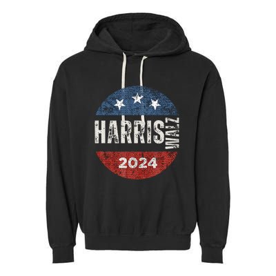 Harris Waltz 2024 Election Kamala Harris Tim Waltz 2024 Garment-Dyed Fleece Hoodie