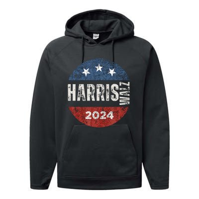 Harris Waltz 2024 Election Kamala Harris Tim Waltz 2024 Performance Fleece Hoodie