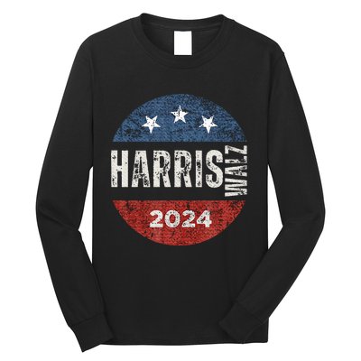 Harris Waltz 2024 Election Kamala Harris Tim Waltz 2024 Long Sleeve Shirt