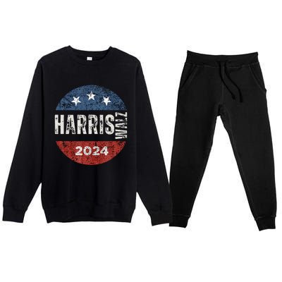 Harris Waltz 2024 Election Kamala Harris Tim Waltz 2024 Premium Crewneck Sweatsuit Set