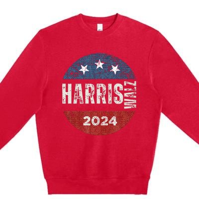 Harris Waltz 2024 Election Kamala Harris Tim Waltz 2024 Premium Crewneck Sweatshirt