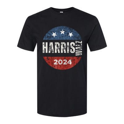 Harris Waltz 2024 Election Kamala Harris Tim Waltz 2024 Softstyle CVC T-Shirt