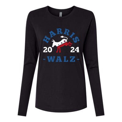 Harris Waltz 2024 Election Kamala Harris Tim Waltz 2024 Womens Cotton Relaxed Long Sleeve T-Shirt