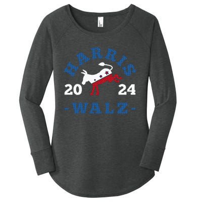 Harris Waltz 2024 Election Kamala Harris Tim Waltz 2024 Women's Perfect Tri Tunic Long Sleeve Shirt