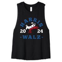 Harris Waltz 2024 Election Kamala Harris Tim Waltz 2024 Women's Racerback Cropped Tank